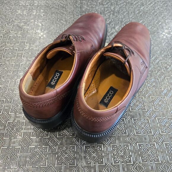 ? Ecco Mens Brown Leather Shoes Leather Oxford Size 11 main image 6